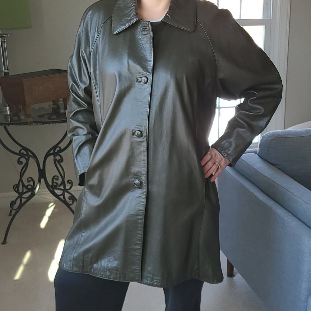 Mitici Anni 60 Women's Knee-length Leather Coat